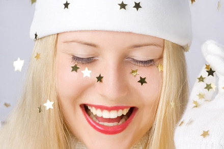 Blonde girl in christmas time woman containing christmas, beauty, and blond, a Holiday Photo by Anneleven