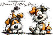 Whimsical Dog Birthday Clipart, an Animal Illustration by designcity5 (Thumbnail 1 of 5)