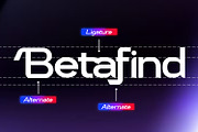 Betafind - Futuristic Font, a Sans Serif Font by Rishsketch (Thumbnail 5 of 13)