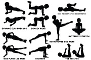 Sport exercises black collection, a Healthcare Illustration by tamara.comotomka (Thumbnail 7 of 8)