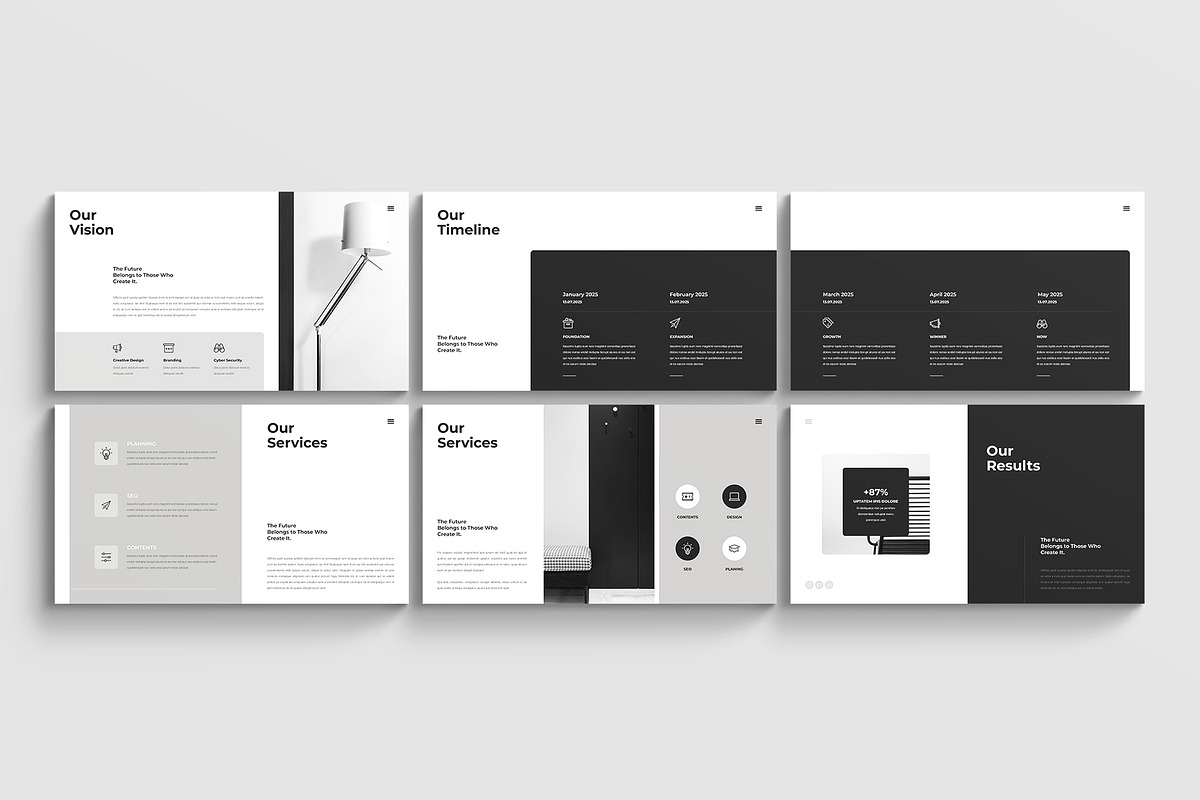 Minimal Creative Presentation Design, a Presentation Template by ArtisanaAura (Photo 6 of 11)