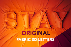 Fabric PSD 3D Letters