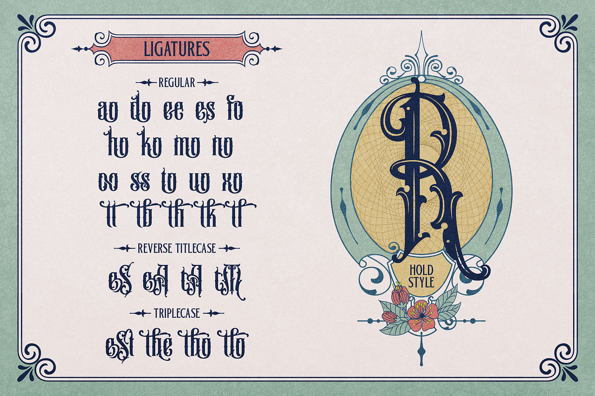 Soft Mouth Victorian Typeface, a Blackletter Font by alit design (Photo 11 of 24)