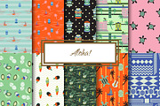 Aloha! Seamless Patterns Set, a Pattern Graphic by InaCorart (Thumbnail 1 of 5)