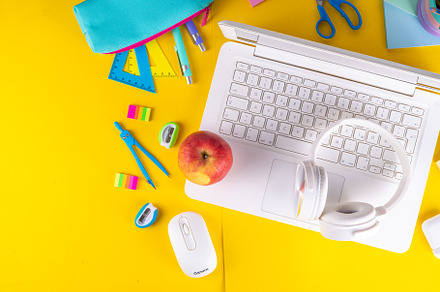 Back to school, online education background, a School & Education Photo by Rimma