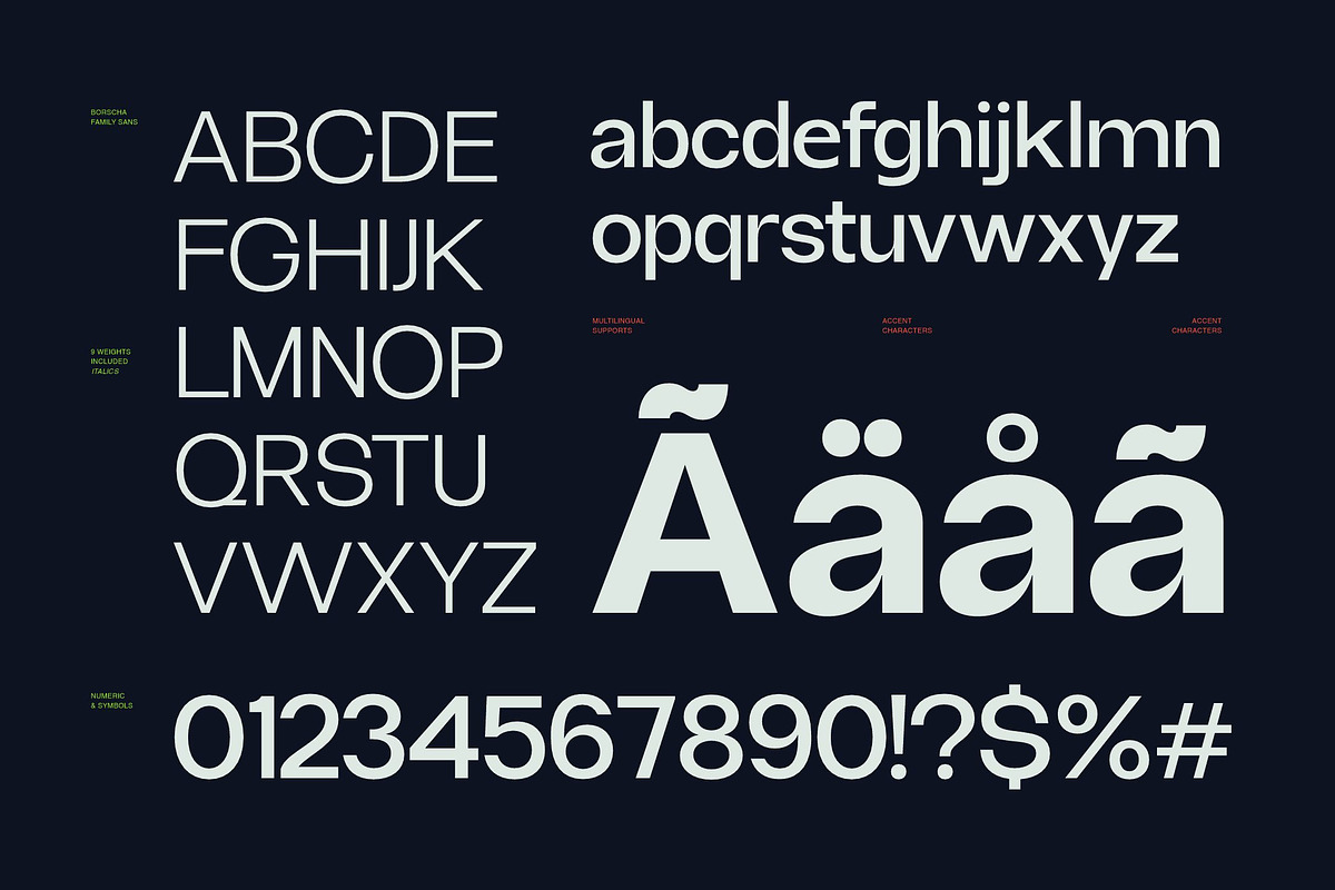 Borscha Typeface, a Sans Serif Font by Glyphminds Studios (Photo 8 of 10)