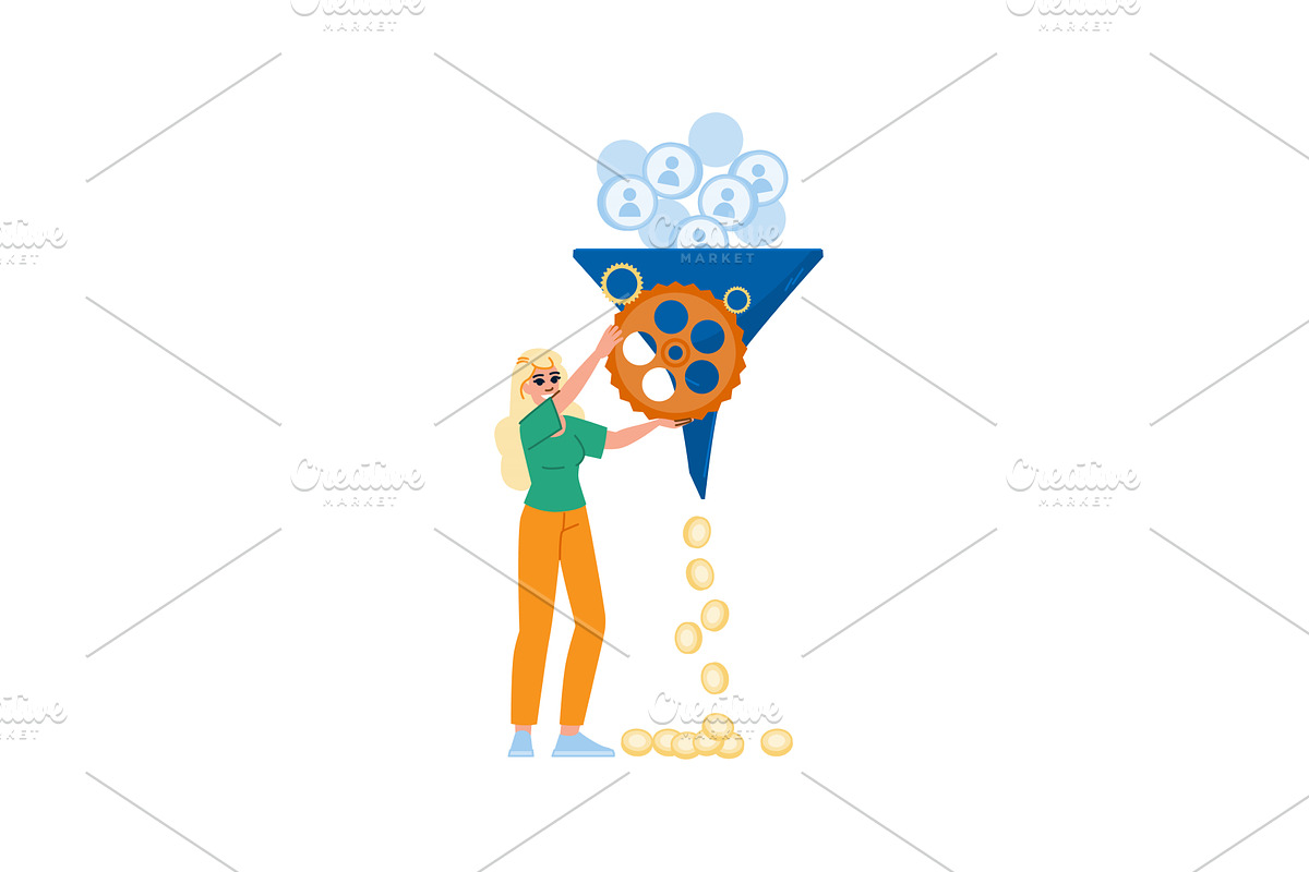 Marketing specialist generating, a Finance Illustration by pikepicture