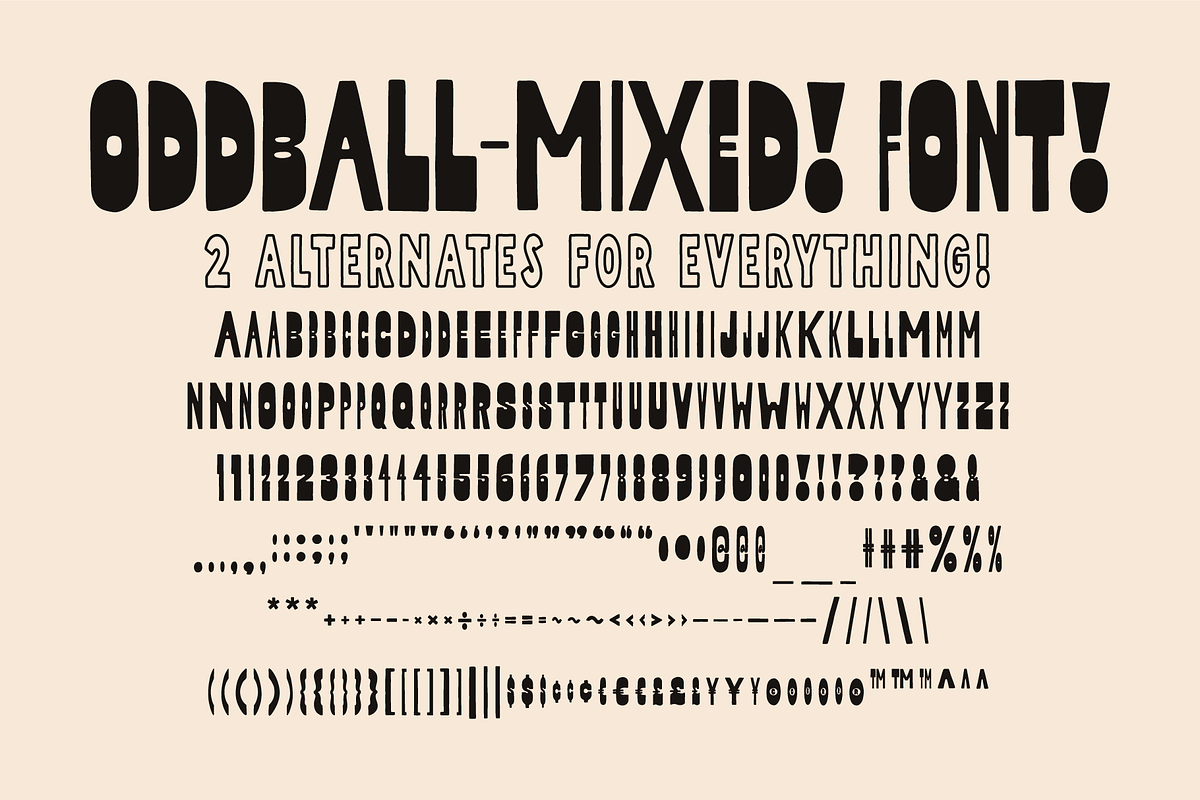 Oddball Mixed - Hand-lettered Font, a Font by Studio Funshop by Kelli (Photo 8 of 8)