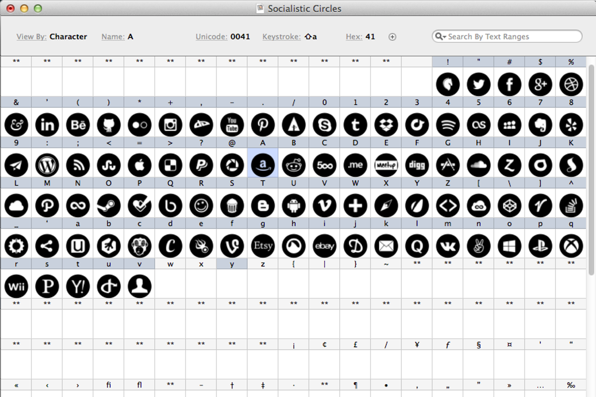 Social / Icon Font Package preview 3