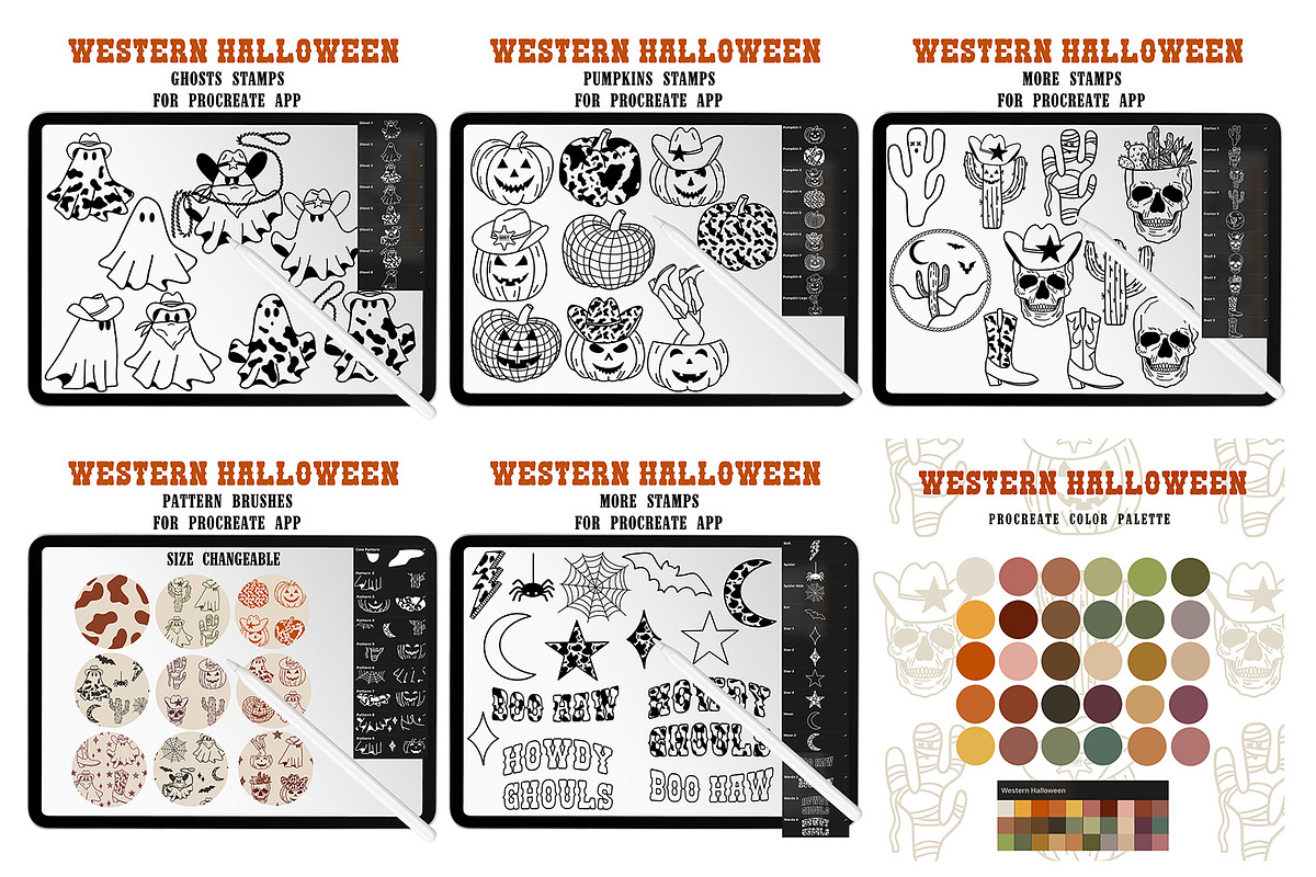 Western Procreate Bundle Brushes, a Brush Add-On by Brush Lab (Photo 5 of 9)