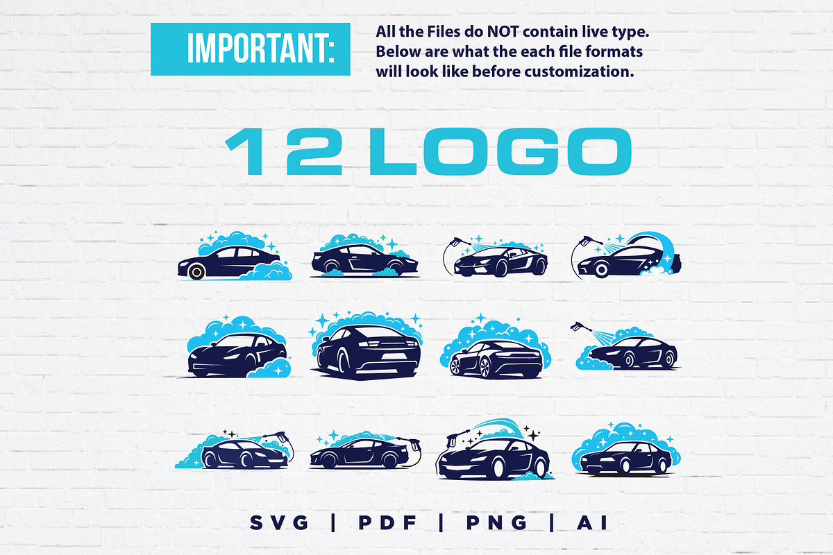 12 Car Washing Logo Bundle, a Branding & Logo Template by Guavanaboy (Photo 2 of 3)