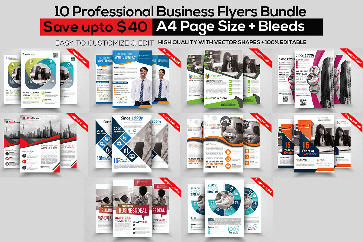 115 Print Templates Big Bundle, a Flyer Template by Business Flyers (Photo 6 of 14)