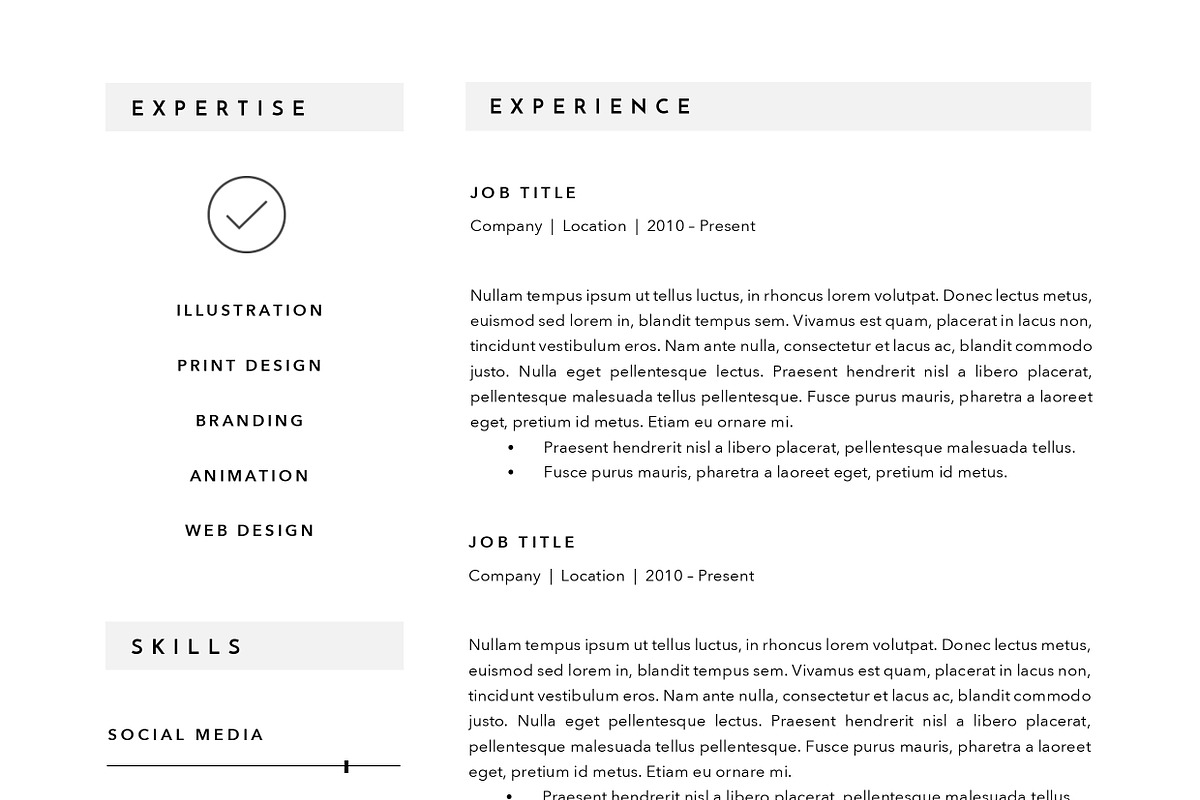 3 Page Resume Template | INDD + DOCX, a Resume Template by Basic Creations (Photo 5 of 5)