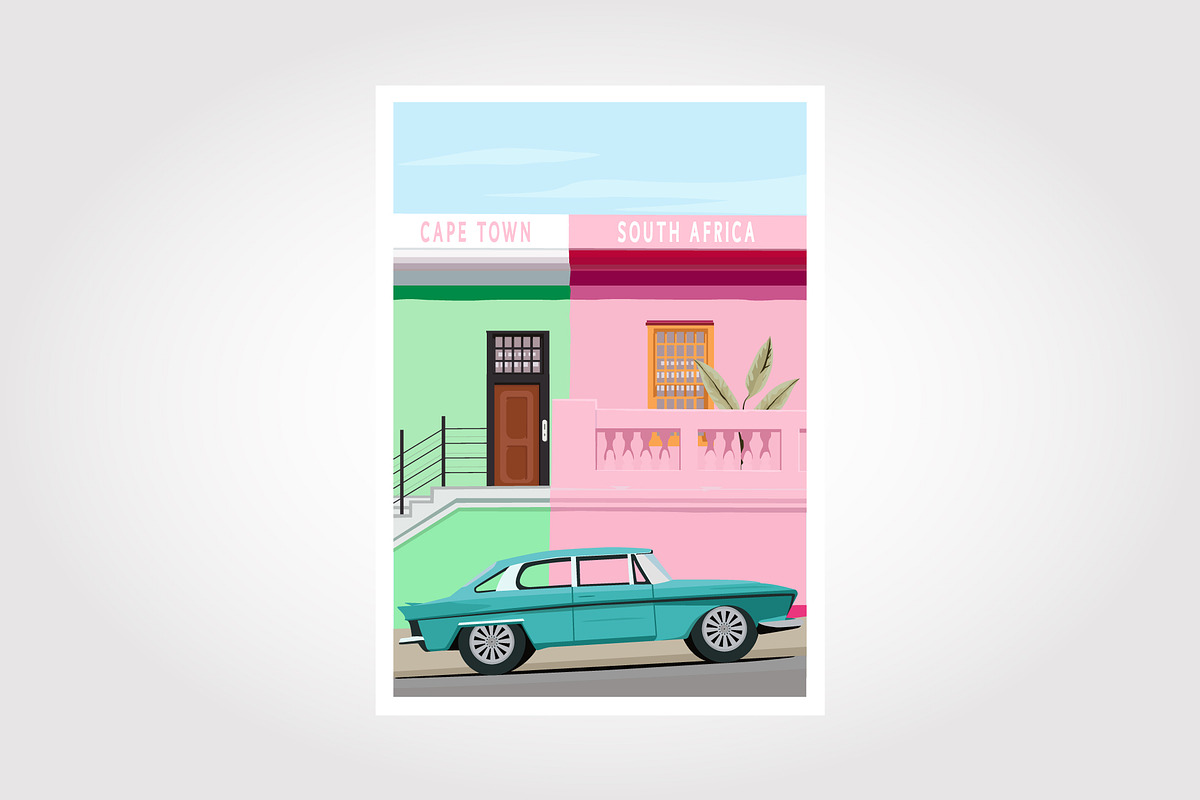 Colorful buildings in Cape Town,, a Branding & Logo Template by PrastHF