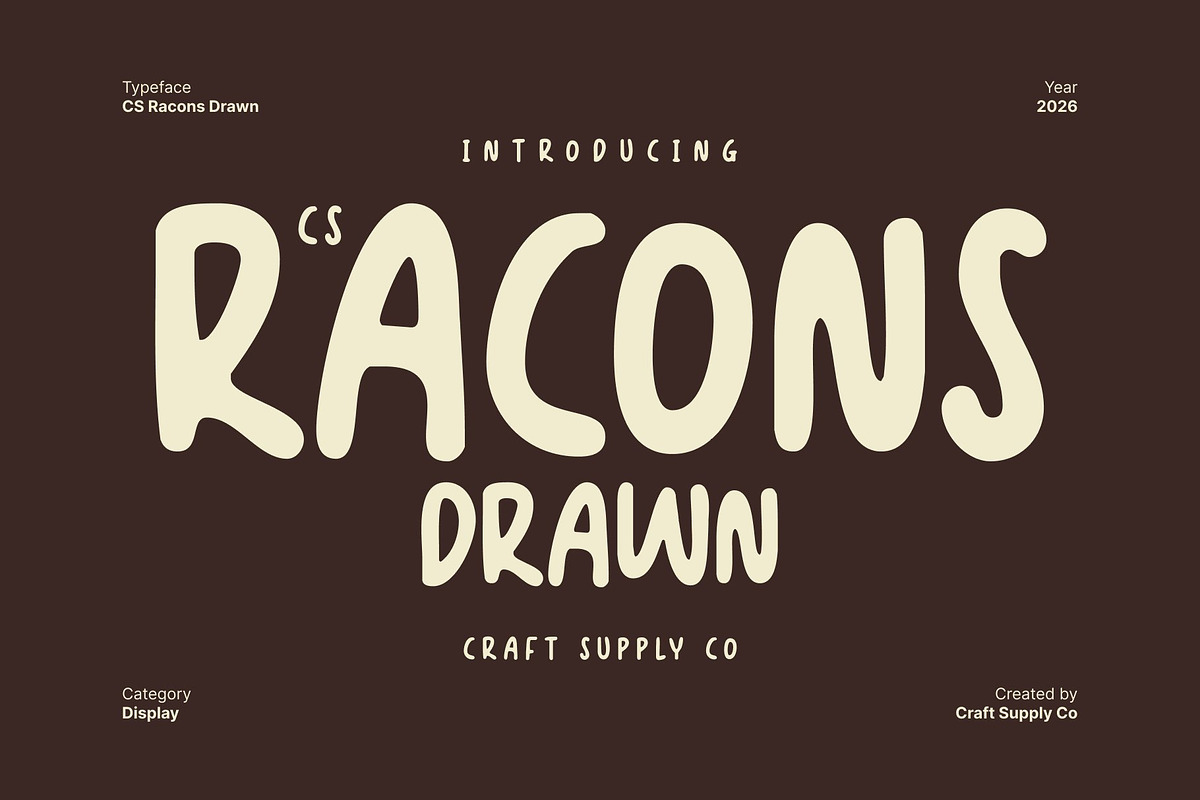 CS Racons Drawn, a Handwritten Font by Craft Supply Co. (Photo 1 of 8)