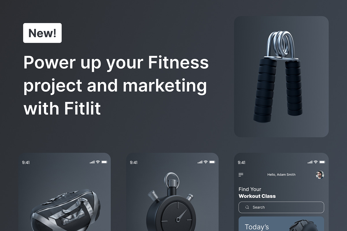 Fitlit 3D | Fitness 3D Models, an Object 3D Model by Iqonic Design (Photo 3 of 6)
