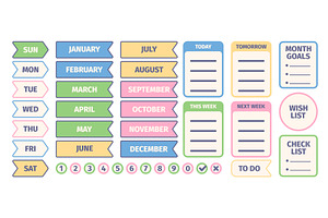 Organizer Stickers. Calendar