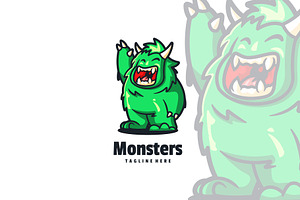 Monsters Mascot Cartoon Logo., a Branding & Logo Template by ModalTampang