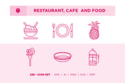 Restaurant, Cafe And Food Icon Set, an Outline Icon by Pathlord (Thumbnail 2 of 7)