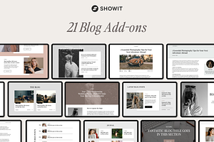 21 Showit Blog Add-On Canvases, a Websites & App Template by Amanda Pena Design