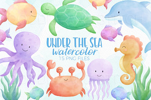 Under The Sea Watercolor Designs