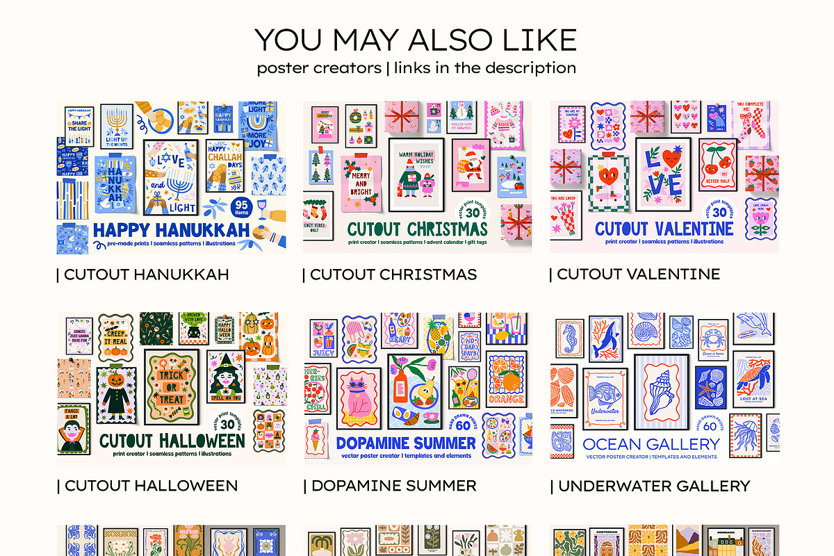 Vintage Whimsical Christmas Posters, an Object Graphic by ArtFM (Photo 14 of 14)