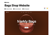 Markly Bags Shop Website, an UI Kit Template by DjectStudio (Thumbnail 1 of 5)