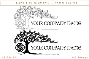 Celtic Logo Leafy Tree