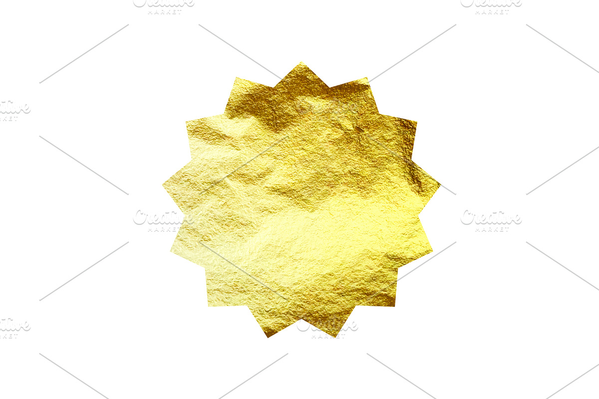 Golden star, sunburst symbol. Shiny, an Object Illustration by 32pixels