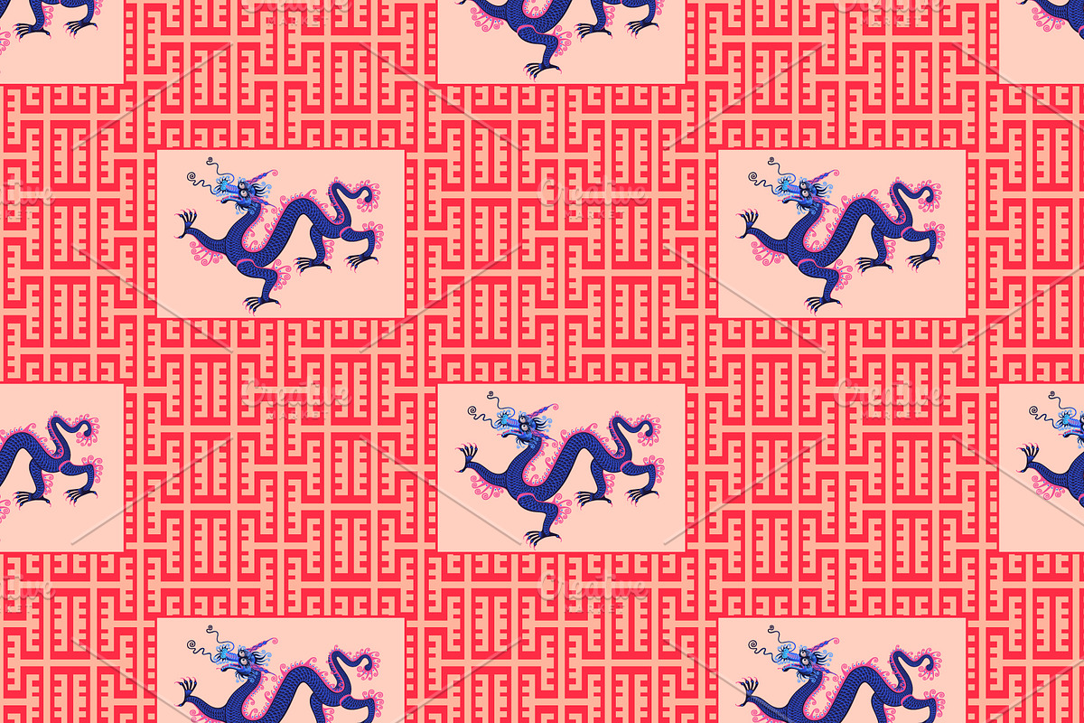 Chinese dragon. Art and pattern, an Illustration by sovarina (Photo 2 of 9)