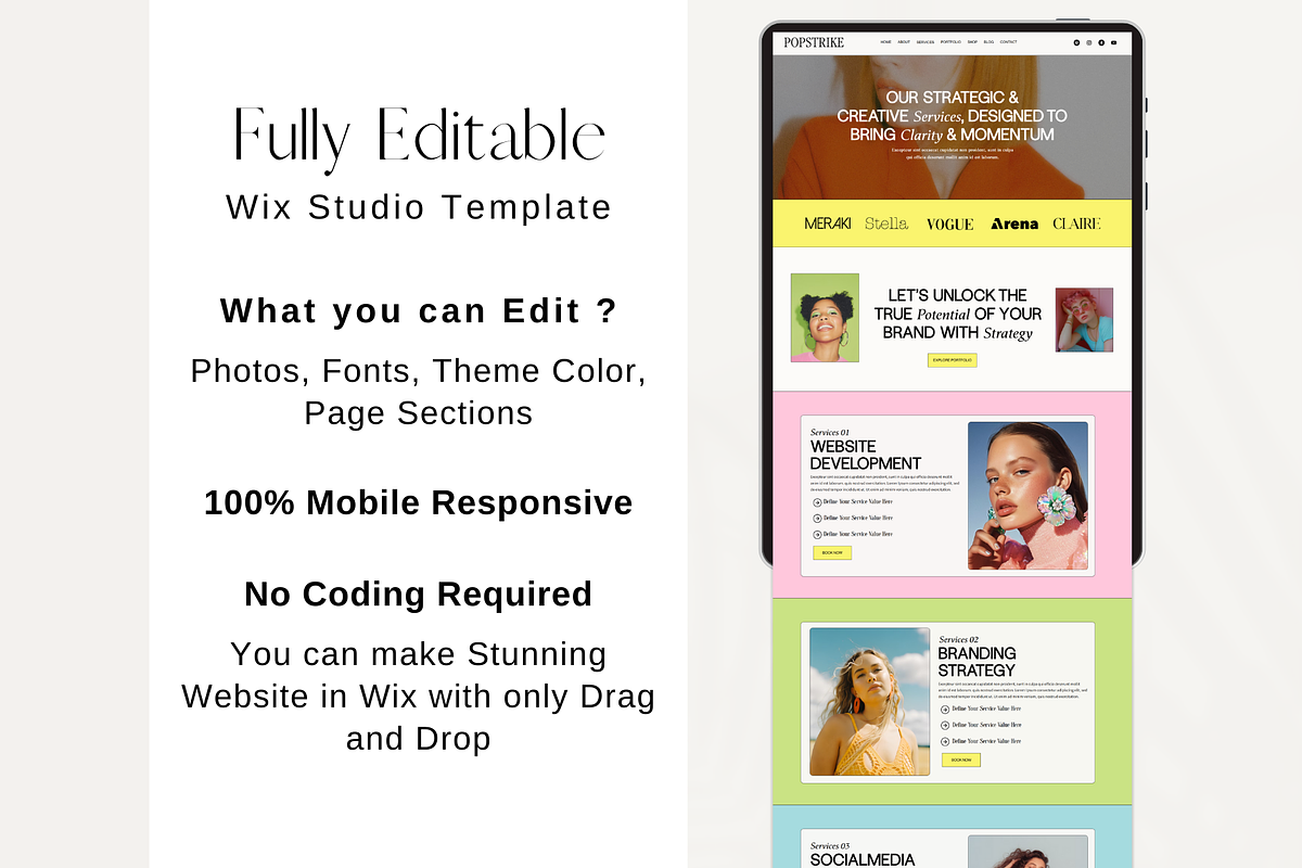 Colorful Wix Studio Website Template, a Wix Template by AdvertFox (Photo 5 of 10)
