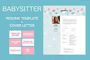 Nanny & Babysitter Resume Template, a Resume Template by Halfcircle (Thumbnail 1 of 4)