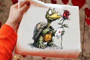 Funny Valentine Animals Clipart, an Illustration by OK Design (Thumbnail 5 of 6)
