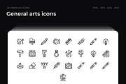 General arts icons, an Outline Icon by Wencory (Thumbnail 1 of 2)