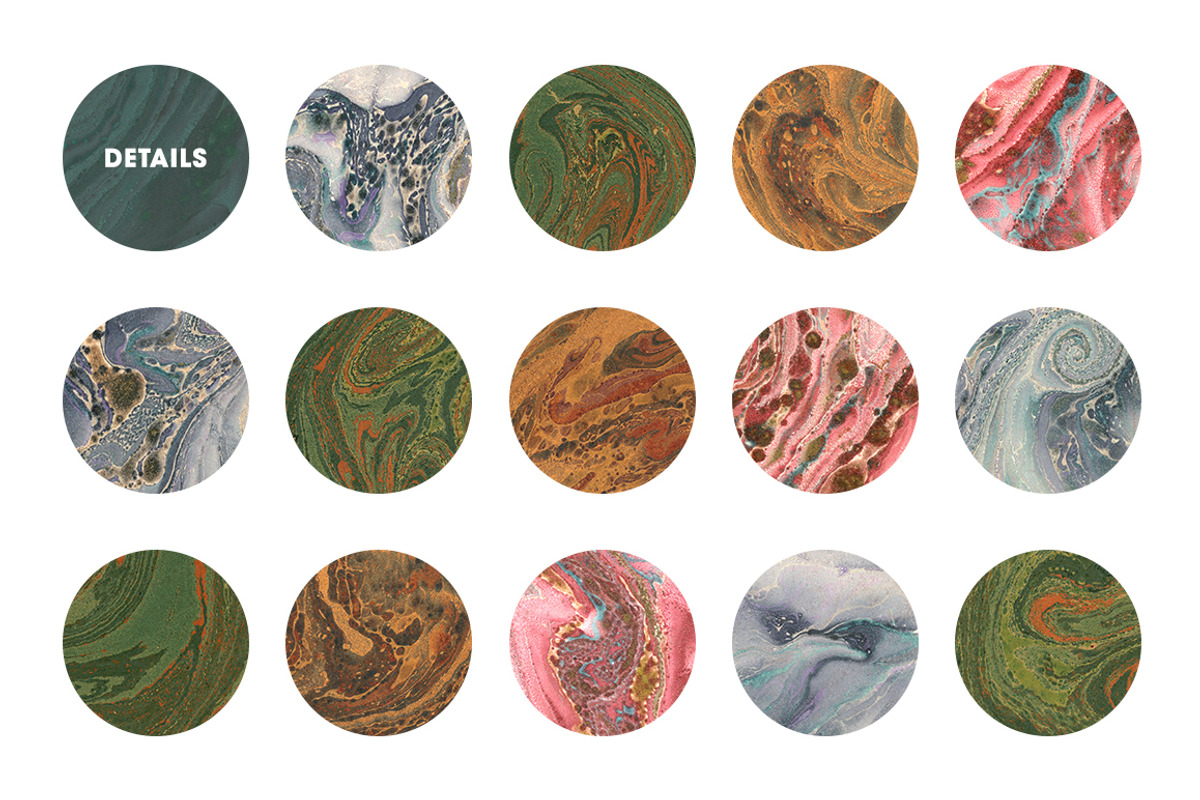 15 Authentic Marbled Paper Textures, a Texture Graphic by Sick Optix (Photo 4 of 6)