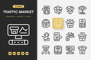 Traffic Market Icons