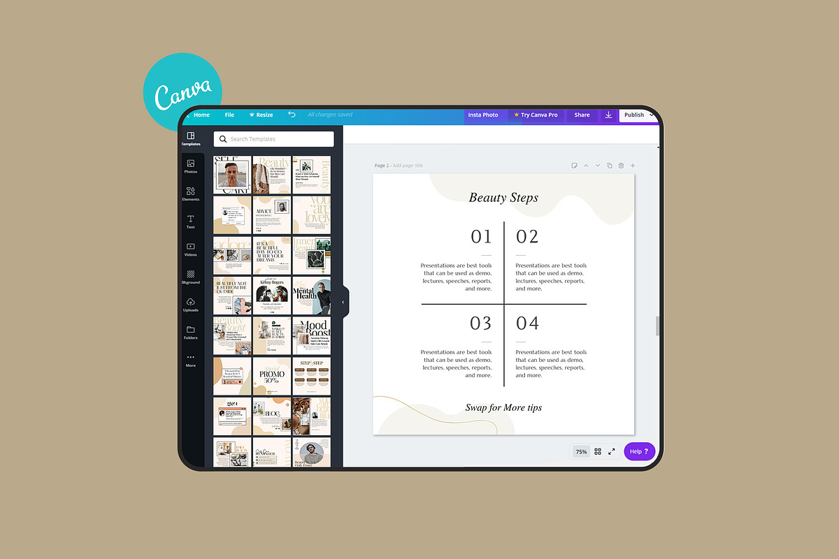 Insta Beauty Series Canva, a Social Media Template by Analogi Studio (Photo 2 of 28)