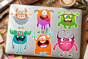 Puffy Pops - 6 Cute Monsters, a Decorative Illustration by D R A W K M A N (Thumbnail 7 of 9)