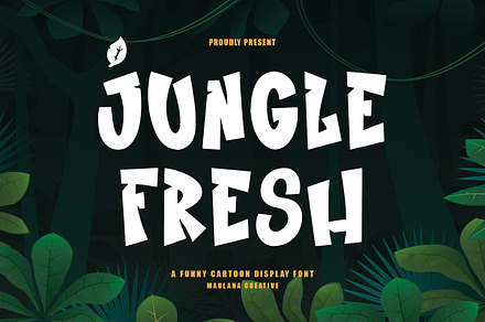 Jungle Fresh Funny Cartoon Fonts, a Handwritten Font by Maulana Creative