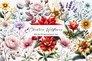 Christmas Wildflowers Clipart, an Illustration by Designworld (Thumbnail 1 of 6)