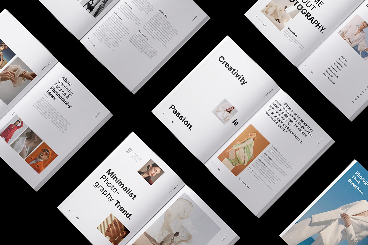 AURA Brochure Portfolio Template, a Brochure Template by TemplateFolio-Shop (Photo 5 of 18)