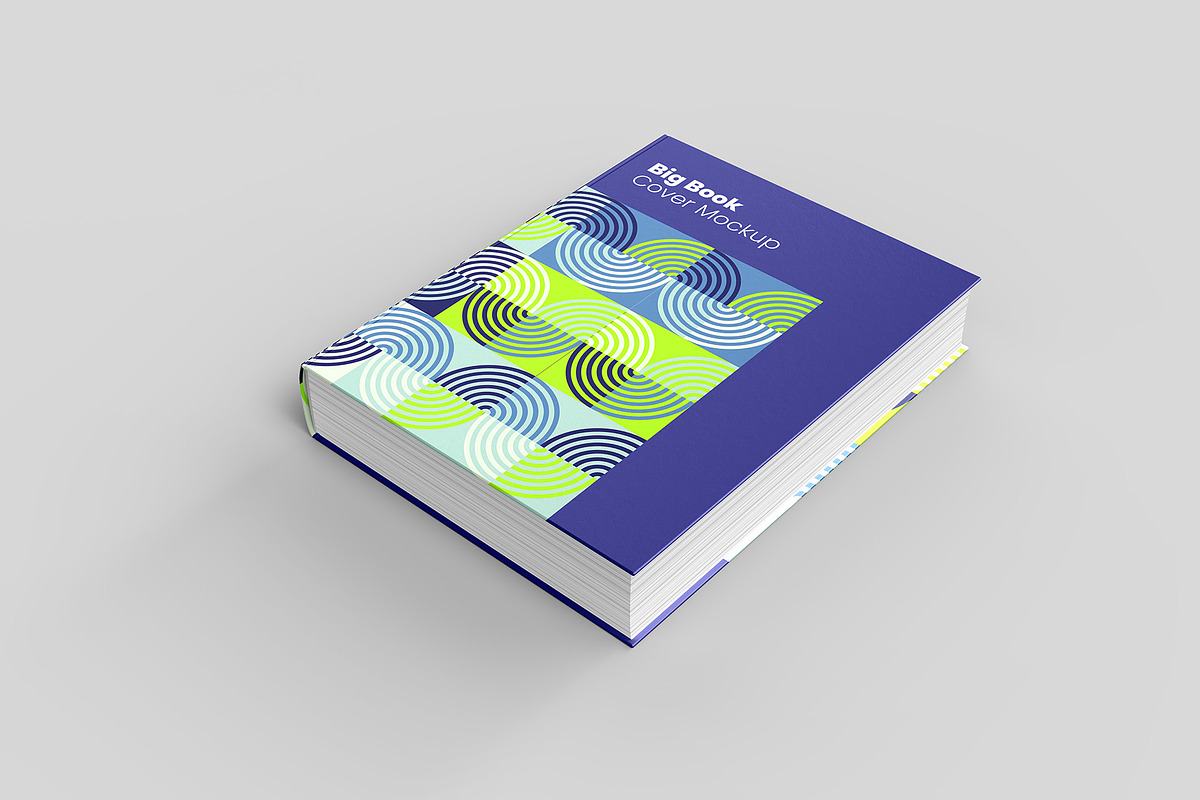 Big Book Cover Mockup - 11 Views, a Books & Magazine Mockup by Illusiongraphic (Photo 3 of 26)