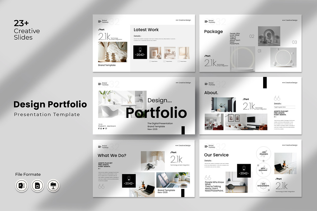 Design Portfolio Template, a Presentation Template by Creative-Work (Photo 1 of 9)