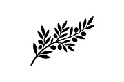 Olive Leaf Branch Silhouette Set, an Object Graphic by Creativeshirt (Thumbnail 3 of 3)