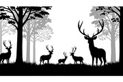 Wildlife Forest Silhouette Vector Bu, an Illustration by Designs_River (Thumbnail 13 of 51)