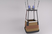 Rainbow Striped Hot Air Balloon, a Cars & Vehicle 3D Model by kjpargeterimages (Thumbnail 1 of 4)
