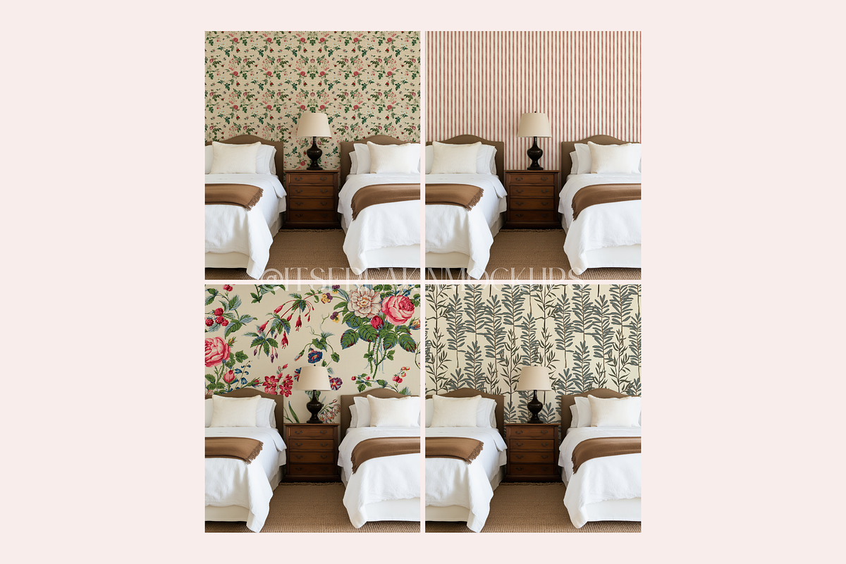 Bedroom Wallpaper Mockup Bundle, a Household Mockup by ItsFreakinMockups (Photo 4 of 8)