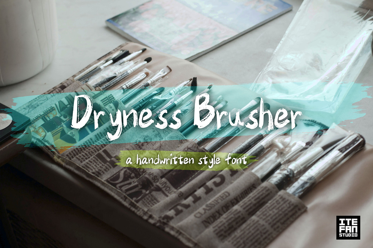 Dryness Brusher Font, a Script Font by itefan Studio (Photo 1 of 4)