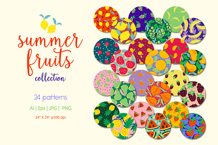summer fruits - pattern collection