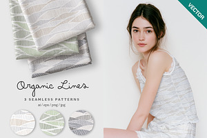Organic lines seamless pattern set, a Pattern Graphic by Momosama Studio